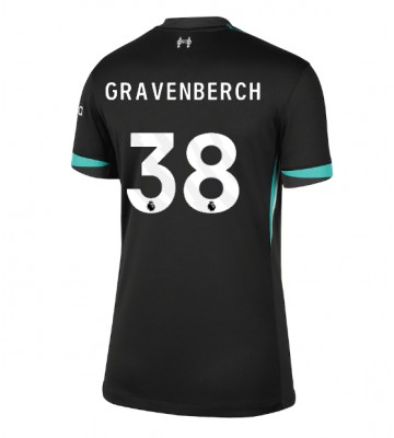 Liverpool Ryan Gravenberch #38 Bortatröja Kvinnor 2024-25 Kortärmad